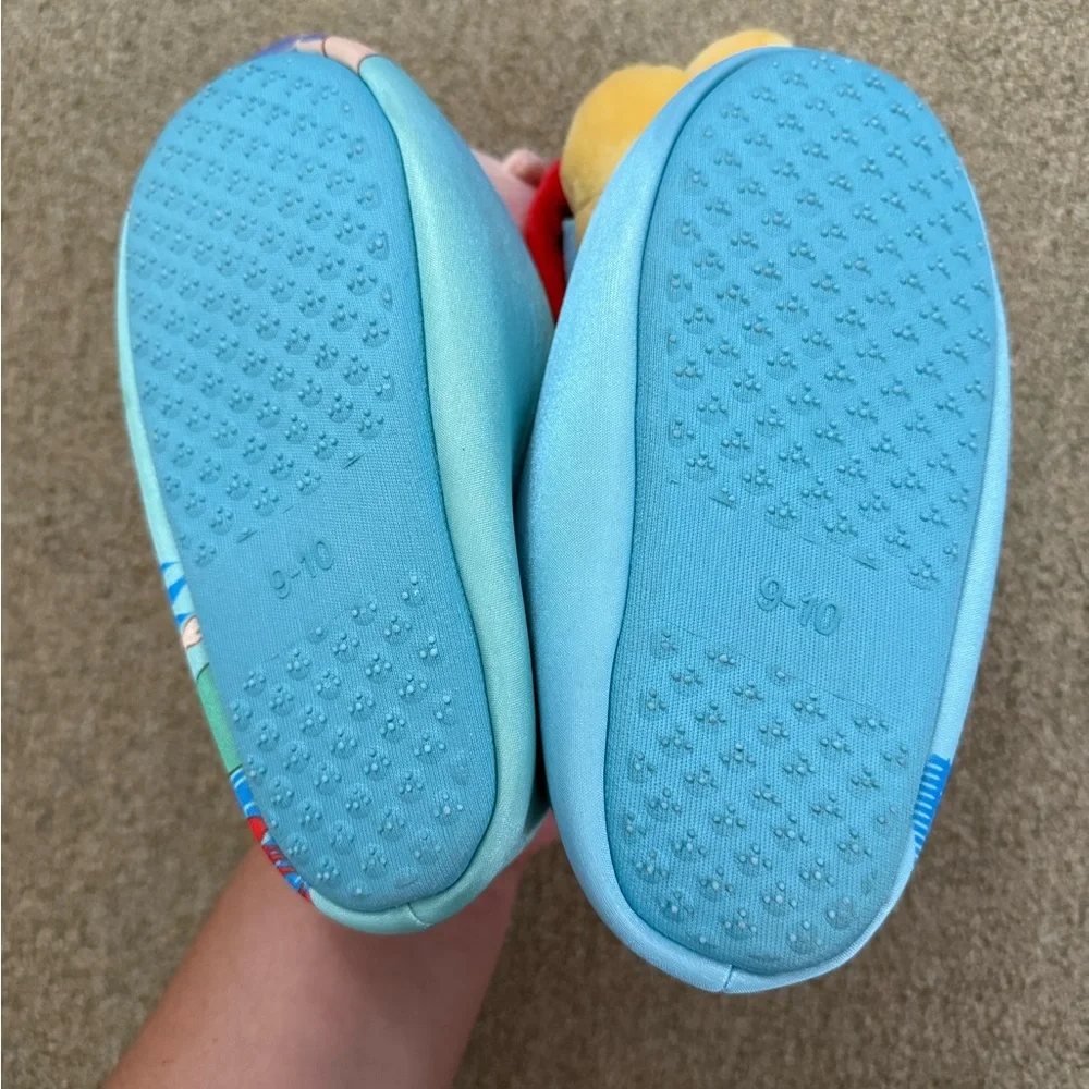 Disney Ariel and Flounder Kids Slippers - Red and Yellow Sz 9/10